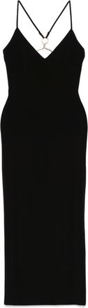 Nissa hardware-detailed midi dress - Black