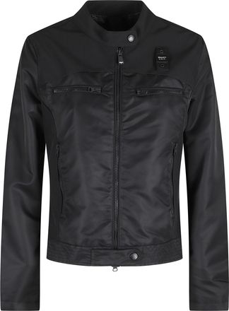 Blauer Black Melba Glitter Patch Zipped Polyamide Jacket