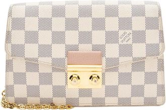 Louis Vuitton Blue Damier Azur Croisette Chain Wallet (Authentic Pre-Loved)