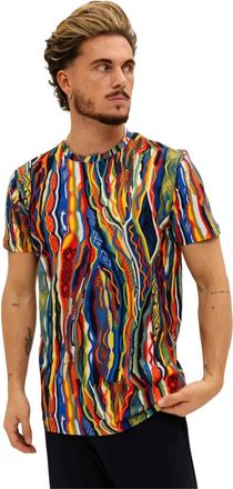 Carlo Colucci C3409 101 T-Shirt - Heren - T-shirts - Veelkleurig - M - Katoen - Tops