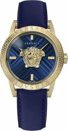 Versace Heren, Accessoires, Blauw, Maat: ONE Size Leer