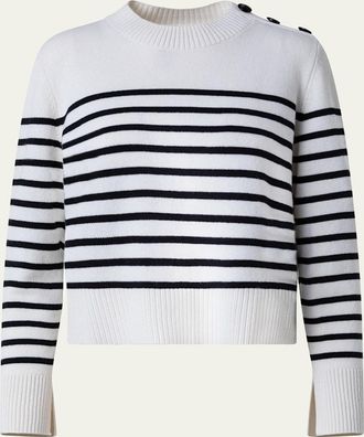 Akris Kodak Striped Knit Pullover