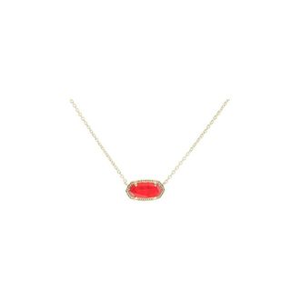 Kendra Scott Birthstone Elisa Necklace - January- Clear Berry