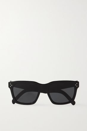 Celine Occhiali Da Sole In Acetato Con Montatura Quadrata Oversize - Nero