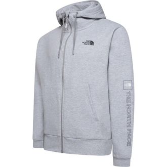 The North Face Mens M Outline Logo Box Hoodies Grey Cotton - Size X-Large