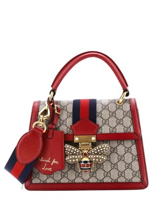 Gucci Queen Margaret Top Handle Bag GG Coated Canvas with Leather Small satchel - Rood