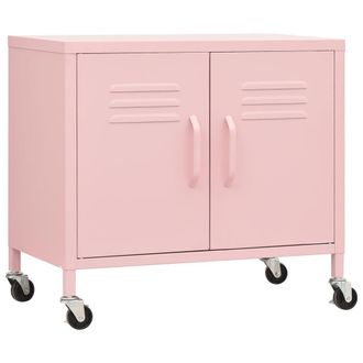 vidaXL Armario De Almacenamiento Acero Rosa 60x35x56cm Vidaxl