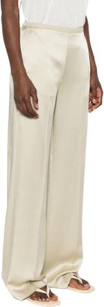 Forte_Forte Wide Broeken - Dames - Wijde Broeken - Beige - L - Broeken