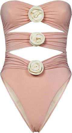 La Reveche Rose Lycra Bandeau Swimsuit