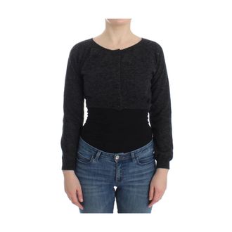 Ermanno Scervino Cropped Trui - Dames - Vesten - Grijs - XS - Wol - Truien & Vesten