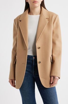 CeCe by Cynthia Steffe Oversize Single-Breasted Blazer in Camel at Nordstrom, Size Xx-Small