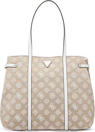 Guess Co Borsa tote con placca logo - Toni neutri