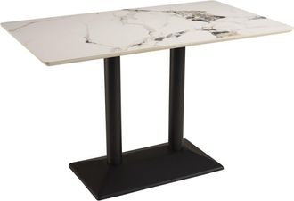 Macabane Conjunto n.&ordm; 1: mesa de bistr&oacute; rectangular de 120 x 70 cm de cer&aacute;mica