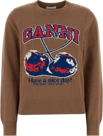 Ganni Donna, Maglie, Marrone, L, new