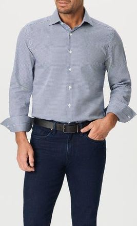 Robert Graham Parrett Cotton Button-Up Shirt in Navy at Nordstrom Rack, Size 18 - R