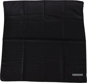 Missoni Mens Wool Knit Scarf Black