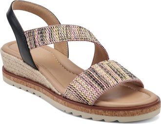 Easy Spirit Sabina Wedge Sandal in Black at Nordstrom, Size 9.5