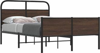 vidaXL Giroletto senza Materasso Rovere Marrone 140x200 cm Truciolato - Vidaxl