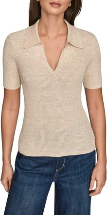 DKNY Metallic Collar Sweater in Cream/Gold at Nordstrom, Size X-Small