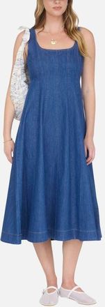 Blu Pepper Sleeveless Denim Midi Dress at Nordstrom, Size Medium