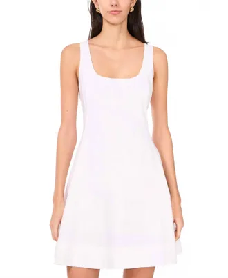 1.State Scoop-Neck Full-Circle Dress In Ultra White
