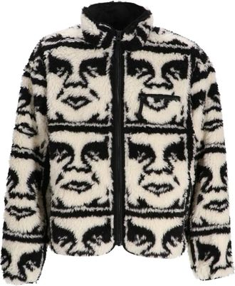 Obey Giacca a fantasia con zip - Bianco