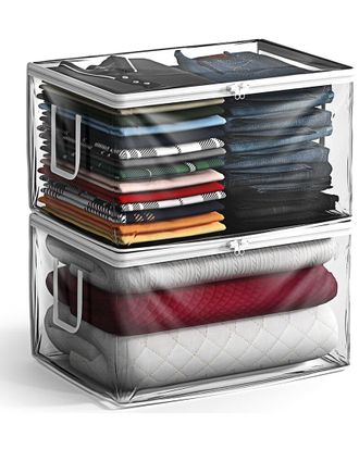 Sorbus Set Of 2 Clear Storage Bags