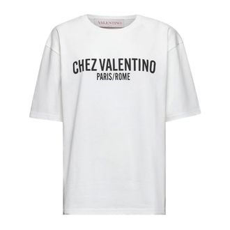 Valentino T-Shirts, female, White, S, Jersey Cotton T-Shirt