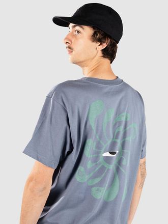 Rvca La Eye Swirl Pocket T-Shirt blau