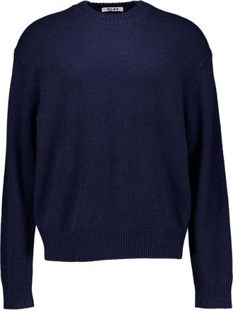 Olaf Hussein Essential Gebreide Ronde Hals - Heren - Ronde hals truien - Blauw - M - Katoen - Truien & Vesten