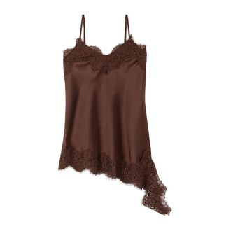 Oltre Dames, Tops, Bruin, Maat: 2XL Satijn