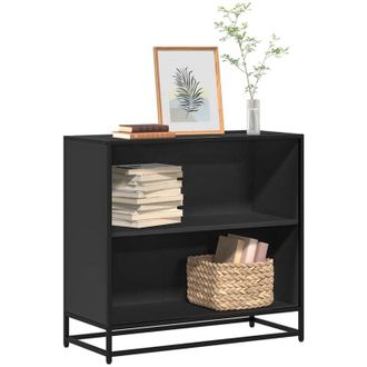 vidaXL Libreria Nera 80,5x35x76 cm in Legno Multistrato - Vidaxl