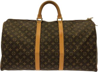 Louis Vuitton Monogram Marron Coated Canvas Boston Bag (Pre-Owned)
