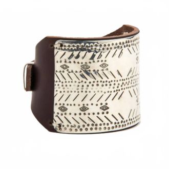 Taylor and Tessier Womens Magellan Bowman Cuff Bracelet In Brown