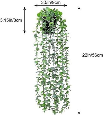 OEM Planta Colgante Artificial, Planta De Eucalipto Artificial En Maceta, Para Interiores, Dormitorio, Ba&ntilde;o Estilo Bohemio, Hogar, Estilo 10