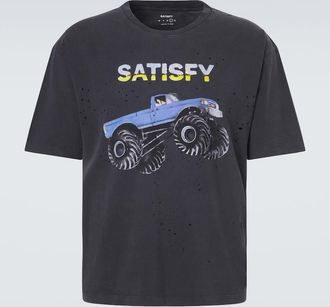 SATISFY MothTech distressed cotton jersey T-shirt