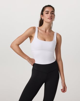 Vuori Clothing AllTheForm Support Tank Top | White | XS, Size Extra Small