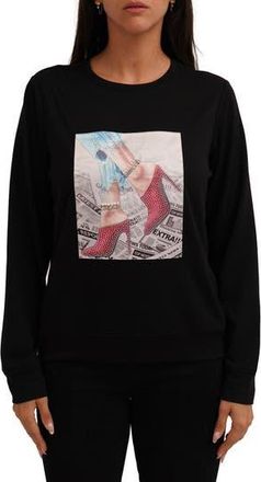 Cyrus Red Shoes Sweatshirt in Black at Nordstrom Rack, Size X-Large