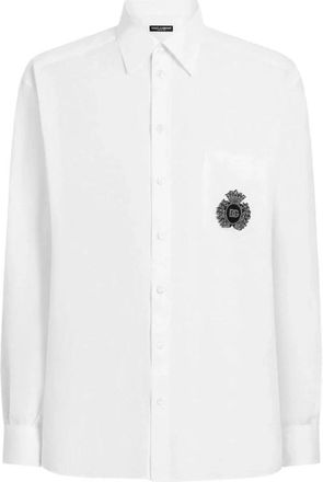 Dolce & Gabbana Stijlvolle Shirt met G5Ms 2Zfu 4Ikw 0800 Detail - Heren - Zakelijke Overhemden - Wit - L - Overhemden