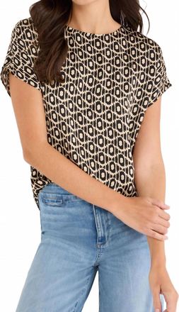 Nic+Zoe Lacy Diamonds Day Gloss Tee In Black Multi
