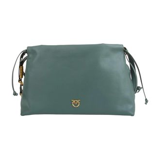 Pinko Maxi Leren Clutch - Dames - Schoudertassen - Groen - ONE Size - Leer - Tassen