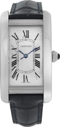 Cartier Pre-owned Cartier Tank Americaine Automatic Silver Dial Mens Watch WSTA0017