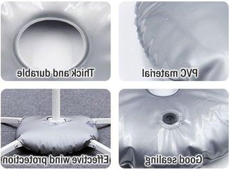 OEM Bolsas De Lastre Para Sombrillas - Juego De 4, Redondas, Plegables, Ideales Para Arena O Agua, Aptas Para Soportes De Sombrillas