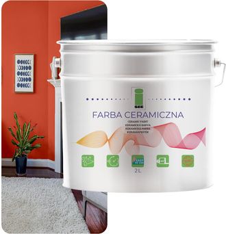 OEM Pintura Cer&aacute;mica Para Paredes, Lavable, Salm&oacute;n Oscuro, 2 L, Resistente A Las Manchas