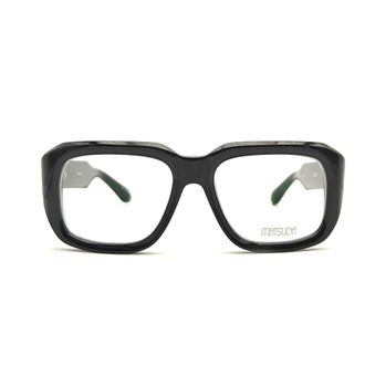 Matsuda Glasses, female, Black, ONE SIZE, Bold Black Square Eyeglasses