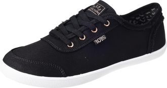 Skechers Womens Bobs B Cute Sneaker, Black Canvas, 7 UK