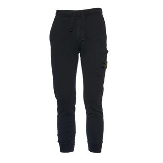 Stone Island Sweatpants, male, Black, Size: XL Black Jogger Trousers Ultimate Comfort Style