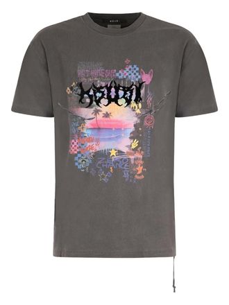 Ksubi T-shirt met ronde hals en print - Grijs
