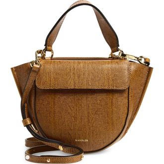 Wandler Hortensia Lizard Embossed Leather Handbag in Tabacco Lizzard 1776 at Nordstrom