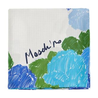 Moschino Silky Scarves, unisex, White, Size: ONE SIZE Silk Scarf